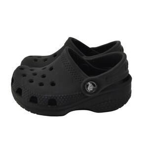 Crocs Size 2 3 Black Baby Slip On Toddler Solid Sandals